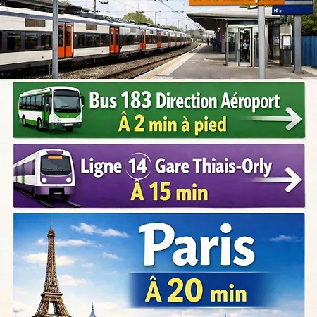 F2 Cosy Pres Aeroport Et Paris *